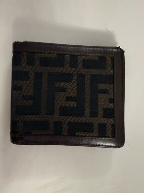Fendi Zucca FF Logo Bifold Wallet